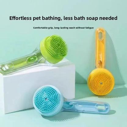 Pet Dog Bath Brush, Silicone Massage Tool for Cats and Dogs, Specialized Grooming Brush, Pet Care Essentials, Easy-To-Use Bath Aid, Grooming Supplies