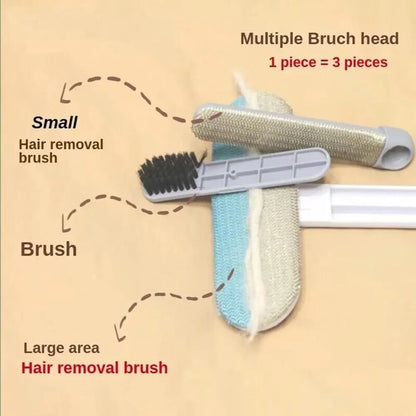 Long Handle Pet Hair Removal Brush - Multifunctional Deshedding Tool for Carpet, Sofa, and Couch (1 Count/2 Counts)
