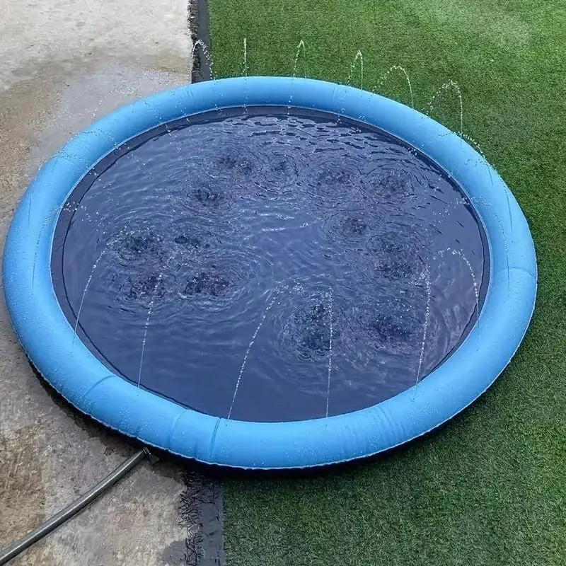 Outdoor Water Sprinkler for Dogs, Portable Non-Slip Pet Play Bathing Sprinkler, Pet Shower Pad for Daily Use, Inflatable Water Soaker #GLOBAL PICKS