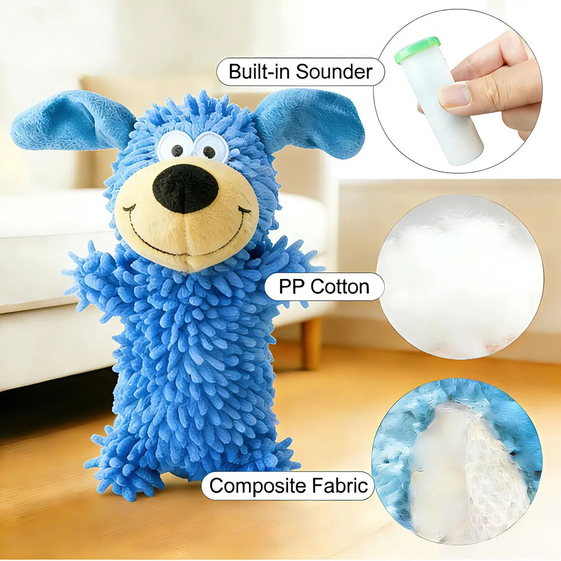 Screaming Dog Toy Blue Dog Teeth Cleaning Interactive Companion Vocal Cleaning Oral Sound Boredom Relief Toy Dog Christmas Gifts Dog Toys Dog Toy Dog Products