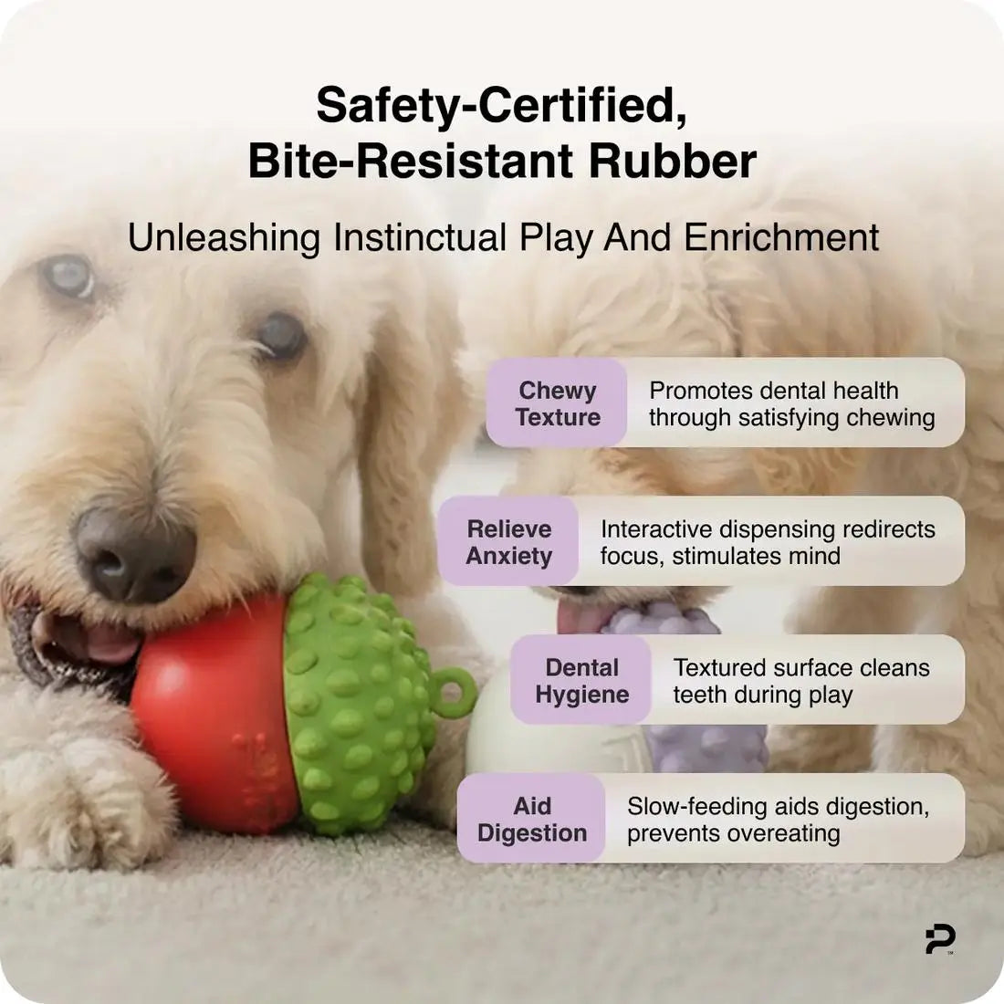 Premium Dog Chew Toy and Slow Feeder for Bloating Reduction and Dental Hygiene | Safe, Durable, and Dishwasher Safe