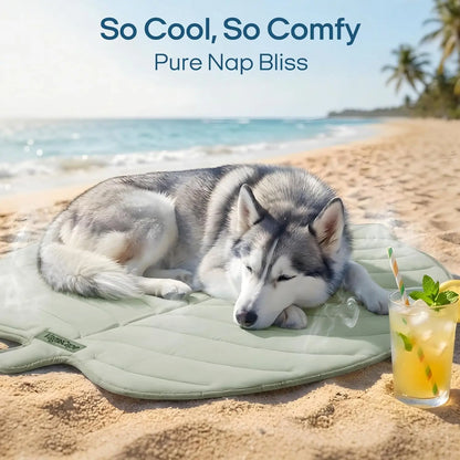Eco-Friendly Gel-Free Cooling Mat for Large Dogs - Durable, Portable, and Machine-Washable Bed for Crate, Camping, and Outdoor Use