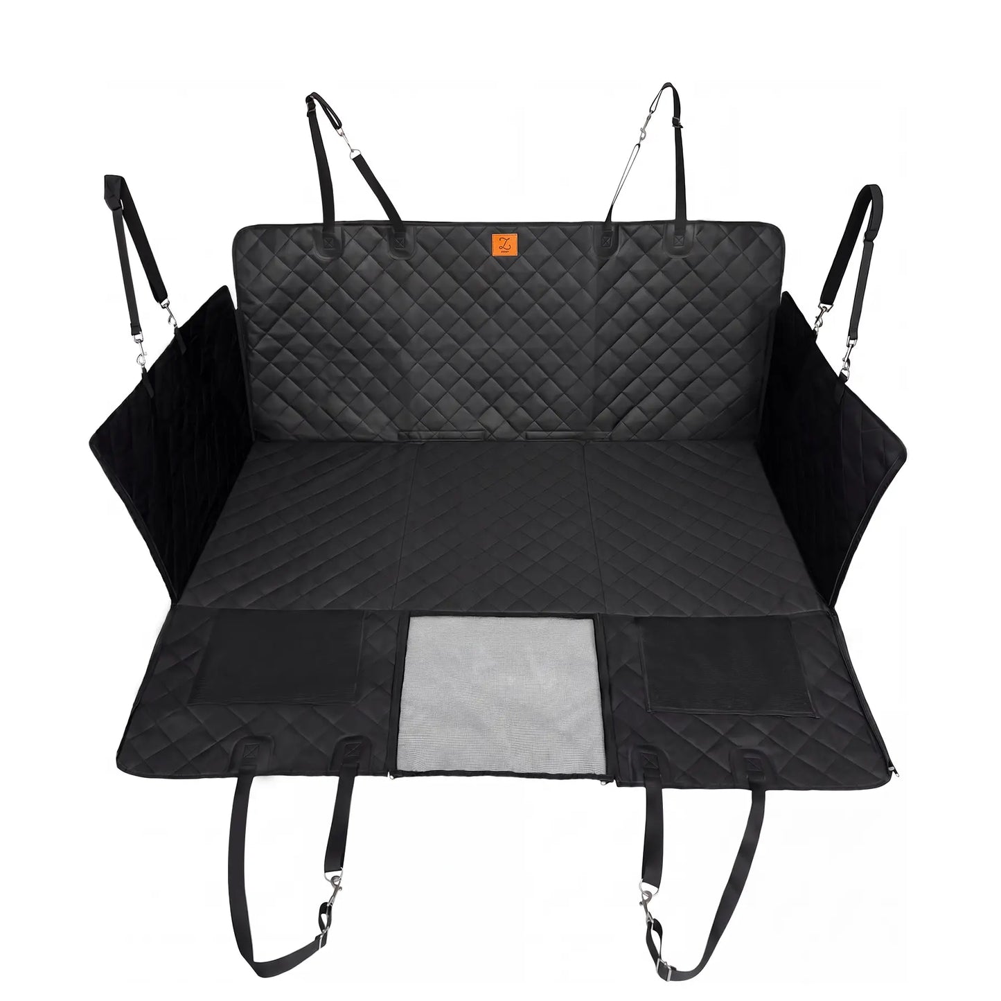 Zvrpet Premium Dog Car Seat Cover with Mesh Window - Waterproof, Scratch-Resistant Pet Hammock for SUVs and Trucks, Enhanced Durability with Non-Slip Design and Heavy-Duty Support Board, Large Size for Pet Lovers