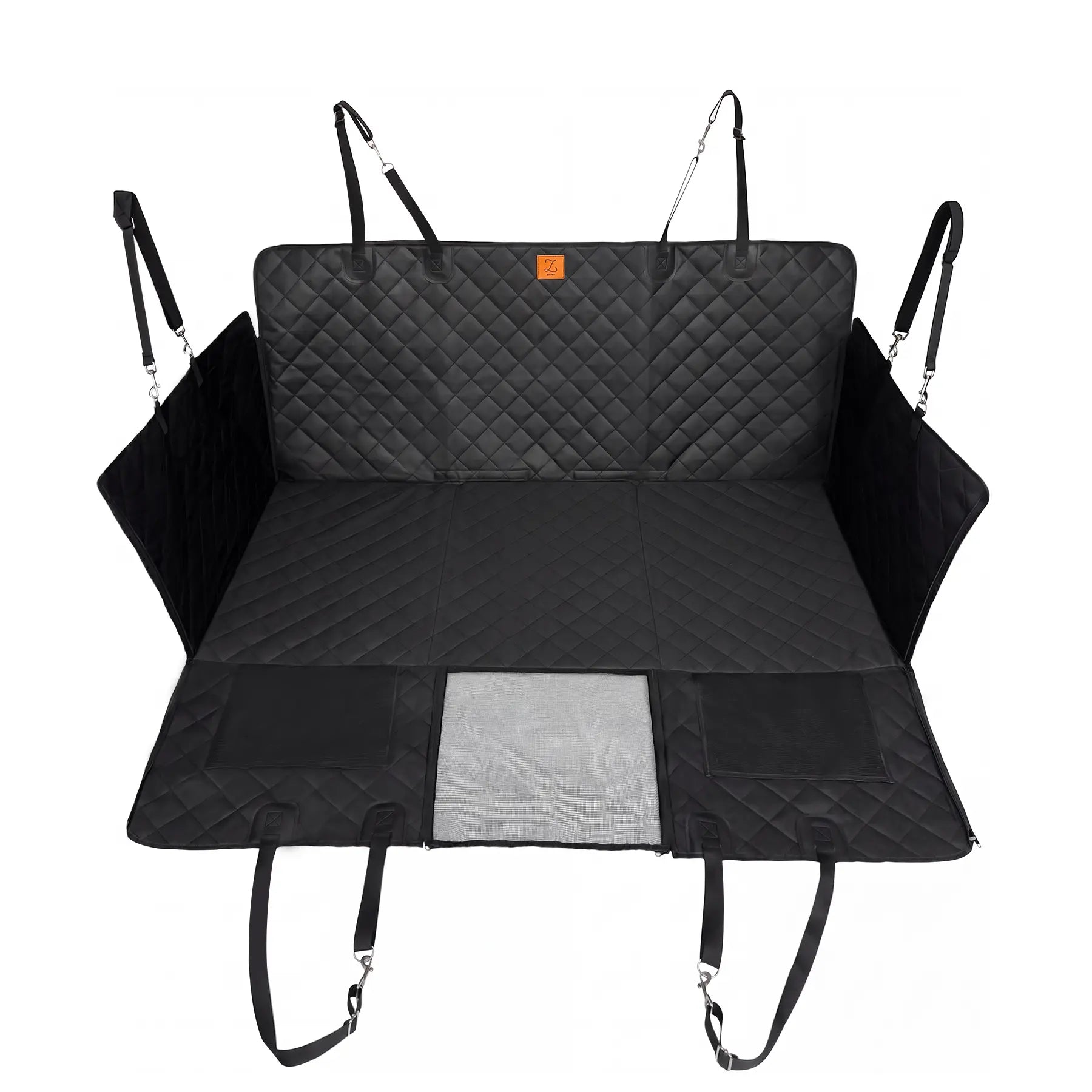 Zvrpet Premium Dog Car Seat Cover with Mesh Window - Waterproof, Scratch-Resistant Pet Hammock for SUVs and Trucks, Enhanced Durability with Non-Slip Design and Heavy-Duty Support Board, Large Size for Pet Lovers