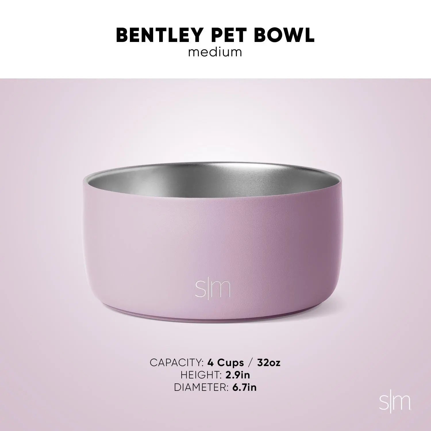 Medium Bentley Pet Bowl by Simple Modern - Insulated and Durable Stainless Steel