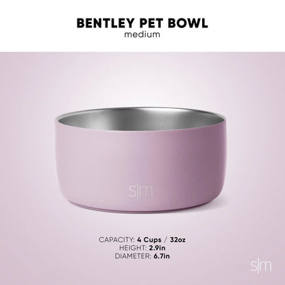 Medium Bentley Pet Bowl by Simple Modern - Insulated and Durable Stainless Steel