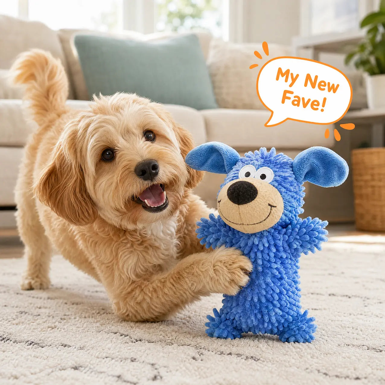 Screaming Dog Toy Blue Dog Teeth Cleaning Interactive Companion Vocal Cleaning Oral Sound Boredom Relief Toy Dog Christmas Gifts Dog Toys Dog Toy Dog Products