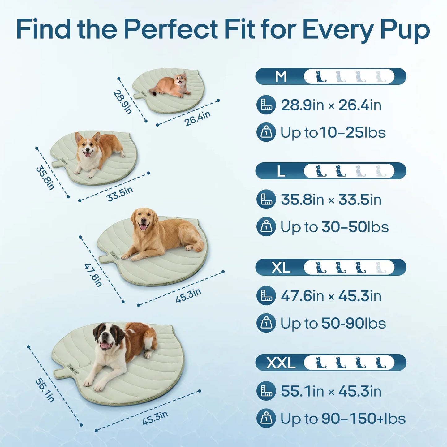 Eco-Friendly Gel-Free Cooling Mat for Large Dogs - Durable, Portable, and Machine-Washable Bed for Crate, Camping, and Outdoor Use