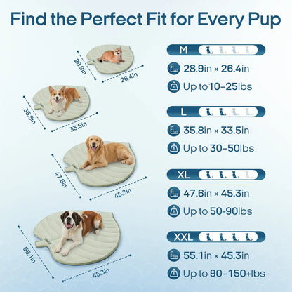 Eco-Friendly Gel-Free Cooling Mat for Large Dogs - Durable, Portable, and Machine-Washable Bed for Crate, Camping, and Outdoor Use