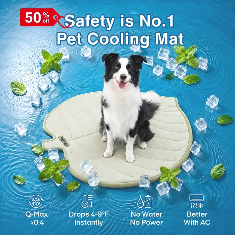 Eco-Friendly Gel-Free Cooling Mat for Large Dogs - Durable, Portable, and Machine-Washable Bed for Crate, Camping, and Outdoor Use
