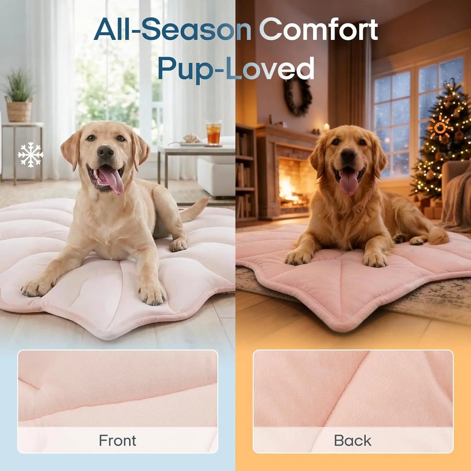 Eco-Friendly Gel-Free Cooling Mat for Large Dogs - Durable, Portable, and Machine-Washable Bed for Crate, Camping, and Outdoor Use