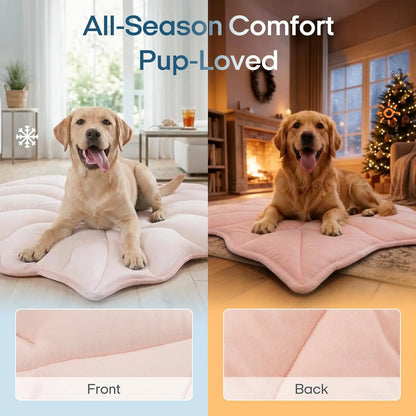 Eco-Friendly Gel-Free Cooling Mat for Large Dogs - Durable, Portable, and Machine-Washable Bed for Crate, Camping, and Outdoor Use