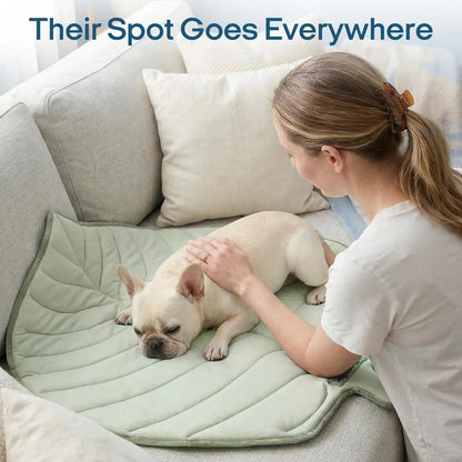 Eco-Friendly Gel-Free Cooling Mat for Large Dogs - Durable, Portable, and Machine-Washable Bed for Crate, Camping, and Outdoor Use