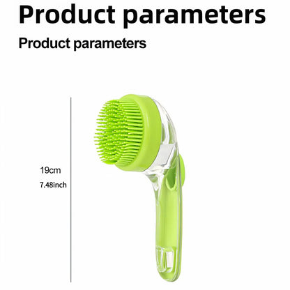 Pet Dog Bath Brush, Silicone Massage Tool for Cats and Dogs, Specialized Grooming Brush, Pet Care Essentials, Easy-To-Use Bath Aid, Grooming Supplies